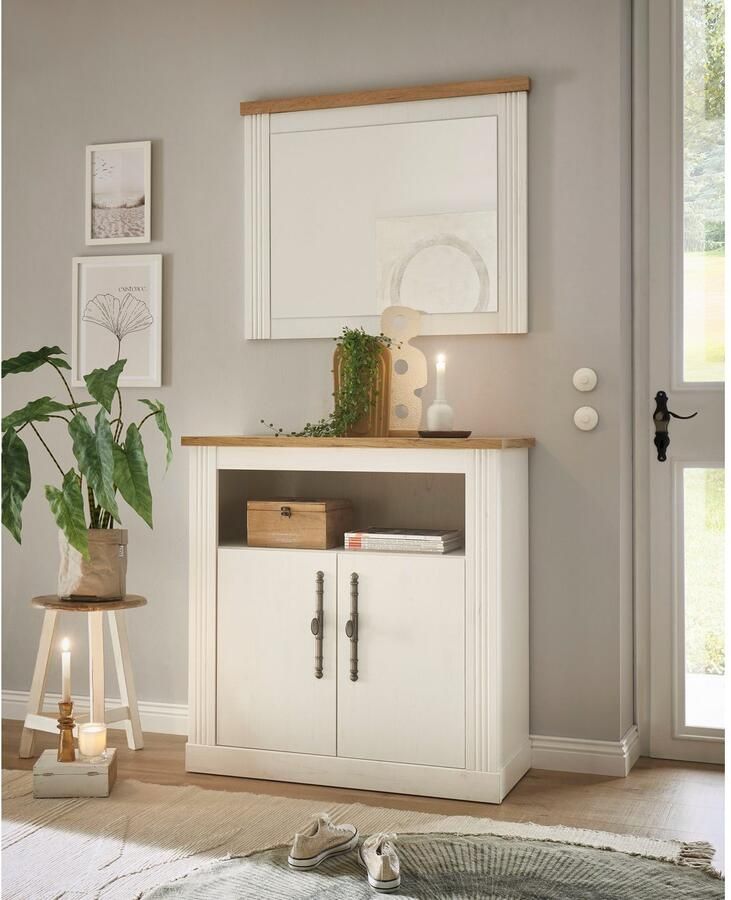 Home affaire Halmeubelset Westminster TOPSELLER! in romantische landelijke stijl (2 stuks)