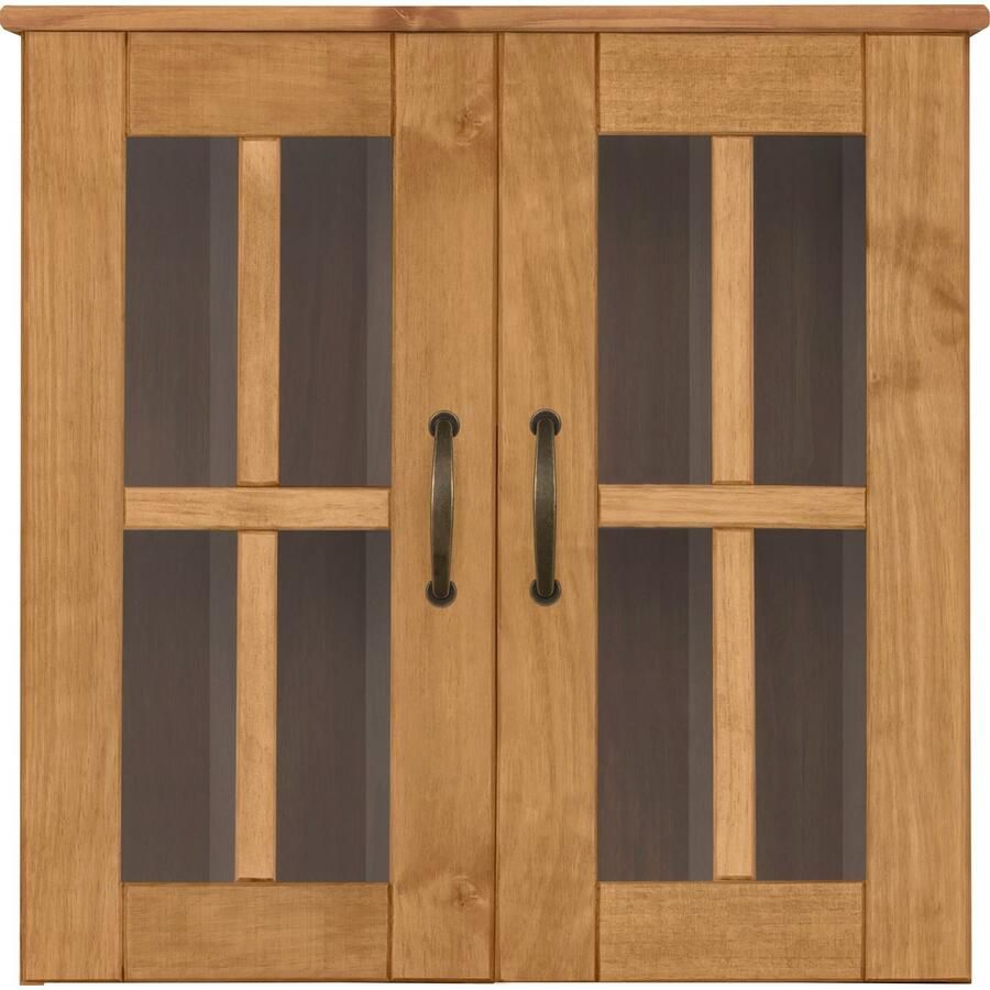 Home affaire Hangend kastje Rodby Massief FSC -gecertificeerd hout grepen metaal breedte 60 cm hoogte 60 cm
