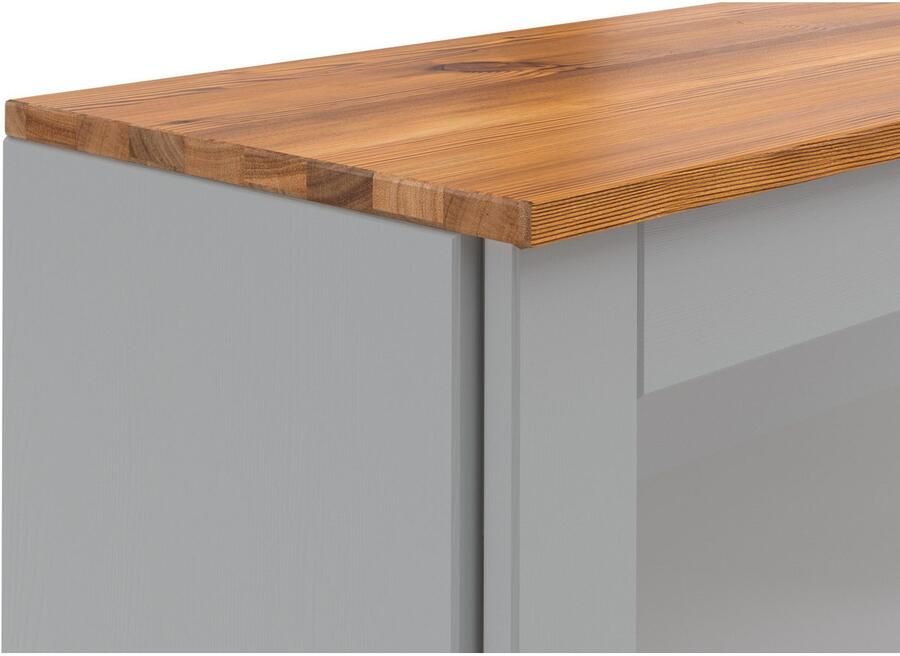 Home affaire Hangkast Alby2 Met metalen grepen en glazen deuren breedte 100 cm