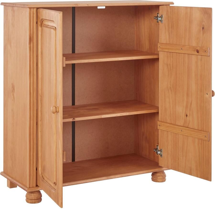 Home affaire Highboard Mette Commode met 2 planken breedte 85cm diepte 34 cm hoogte 95 cm