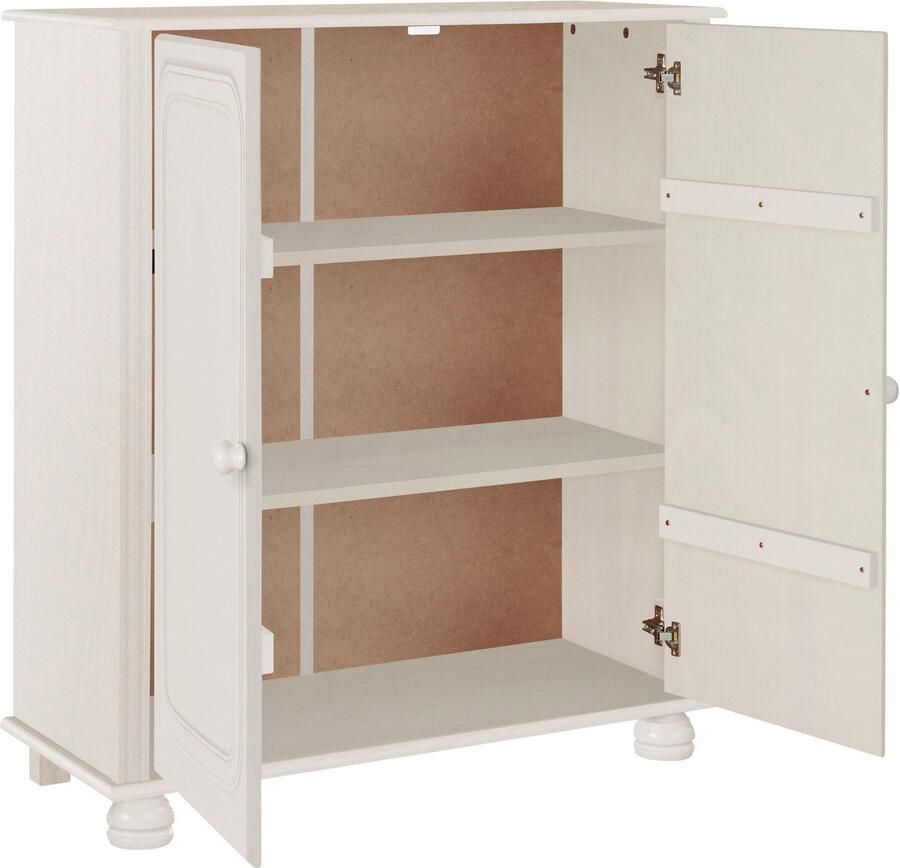 Home affaire Highboard Mette Commode met 2 planken breedte 85cm diepte 34 cm hoogte 95 cm