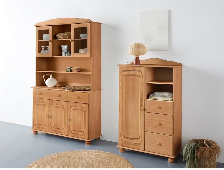 Home affaire Highboard Mette Opbergkast met 3 lades en verstelbare planken