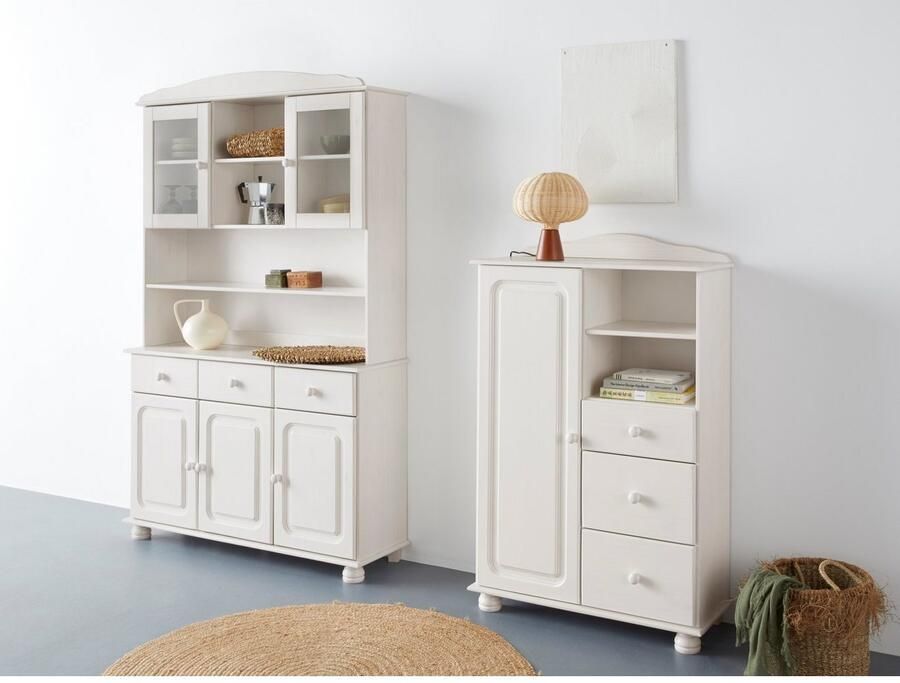 Home affaire Highboard Mette Opbergkast met 3 lades en verstelbare planken