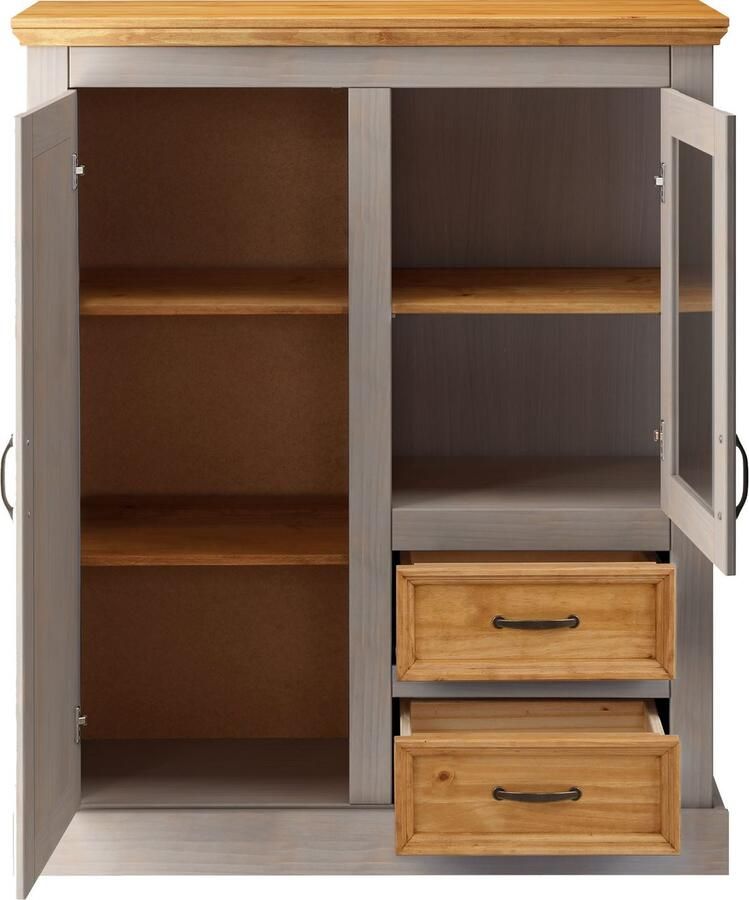 Home affaire Highboard Selma Vitrine breedte 100 cm