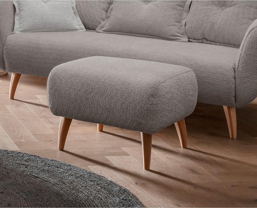 Home affaire Hocker Baggio met houten voetjes