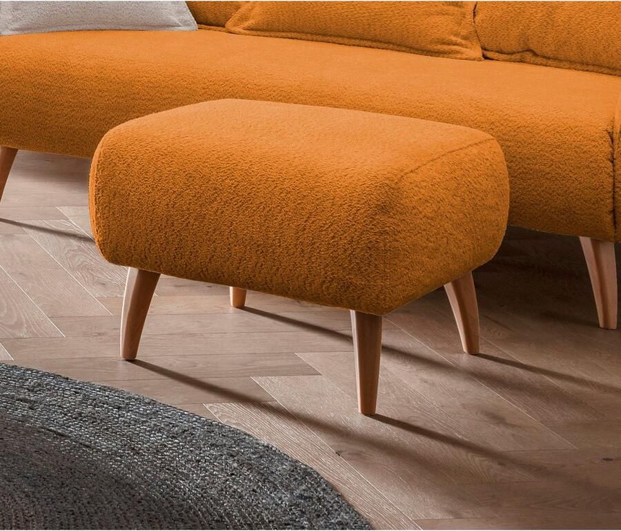 Home affaire Hocker Baggio met houten voetjes