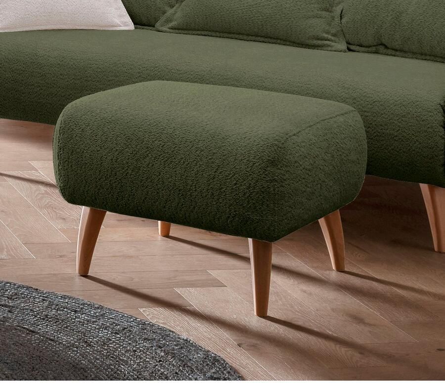 Home affaire Hocker Baggio met houten voetjes