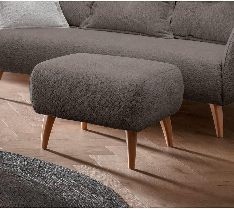 Home affaire Hocker Baggio met houten voetjes