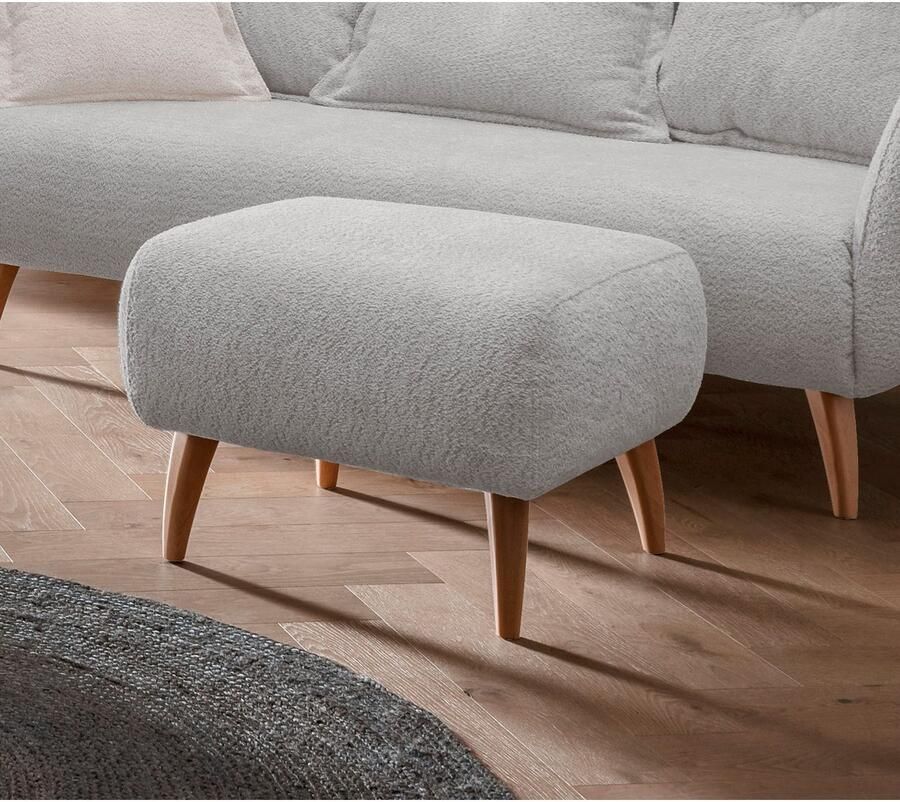 Home affaire Hocker Baggio met houten voetjes