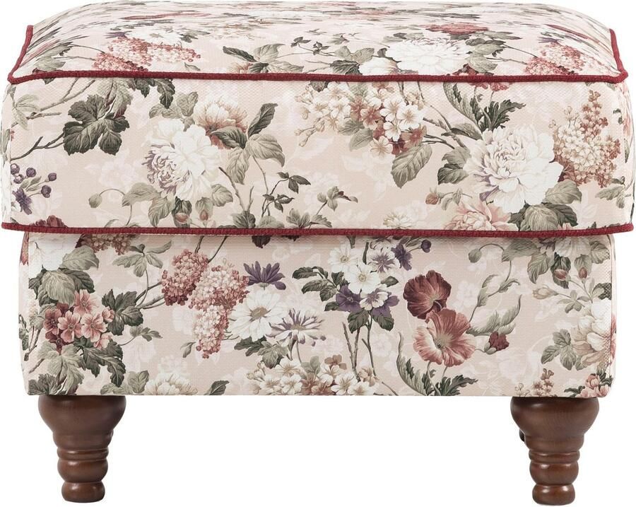 Home affaire Hocker LUCIENNE met gedraaide houten poten