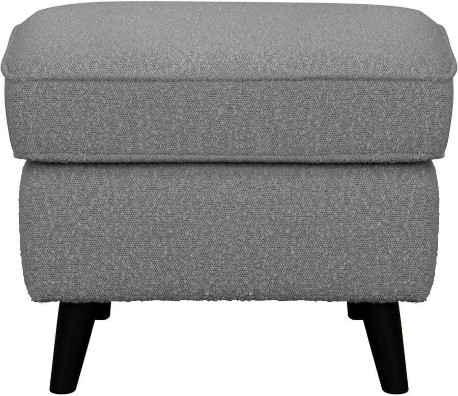 Home affaire Hocker Poef CHISTELLE ook in bouclé met golfondersteuning afmetingen: bxdxh: 57x57x46 cm