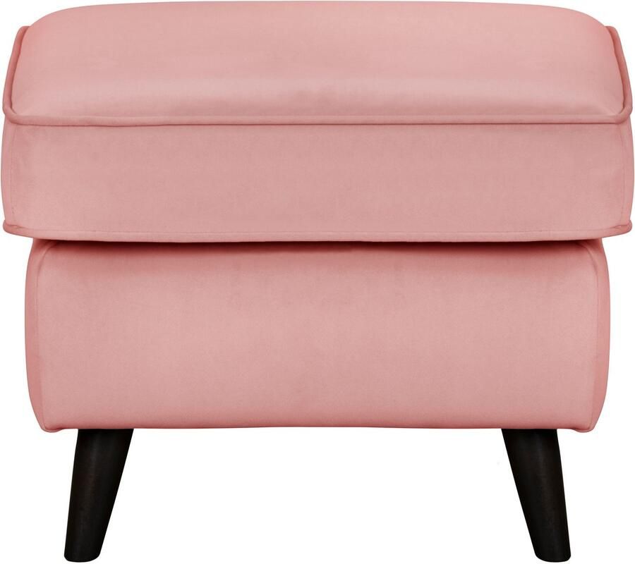 Home affaire Hocker Poef CHISTELLE ook in bouclé met golfondersteuning afmetingen: bxdxh: 57x57x46 cm