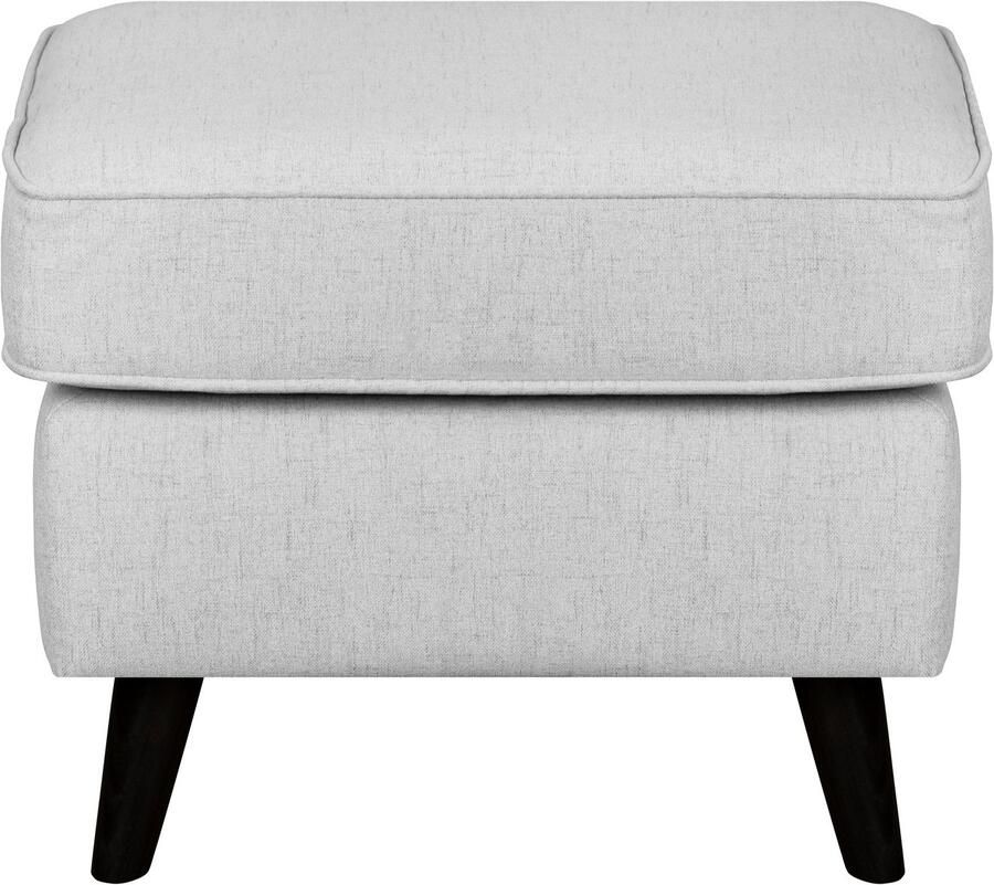 Home affaire Hocker Poef CHISTELLE ook in bouclé met golfondersteuning afmetingen: bxdxh: 57x57x46 cm