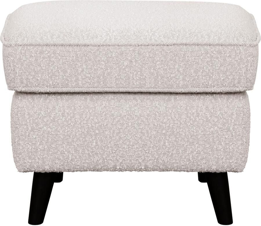 Home affaire Hocker Poef CHISTELLE ook in bouclé met golfondersteuning afmetingen: bxdxh: 57x57x46 cm