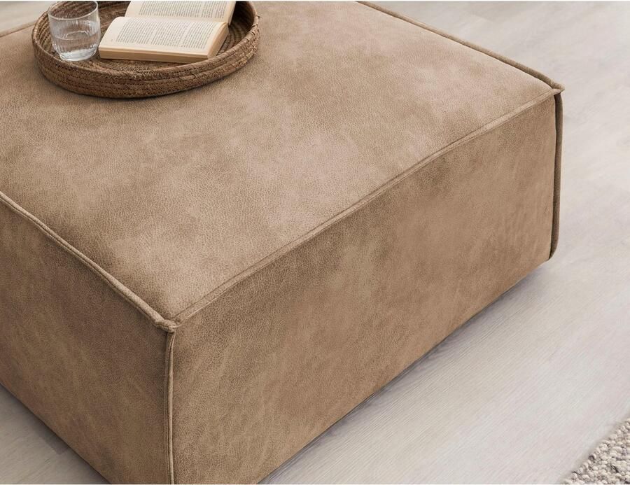 Home affaire Hocker SHERWOOD gestoffeerde hocker beschikbaar in 3 stofsoorten