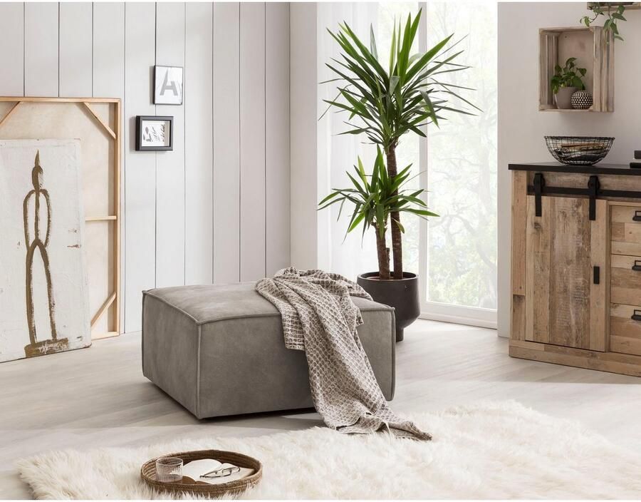 Home affaire Hocker Sherwood Kruk vierkant ideale aanvulling op de loveseat SHERWOOD