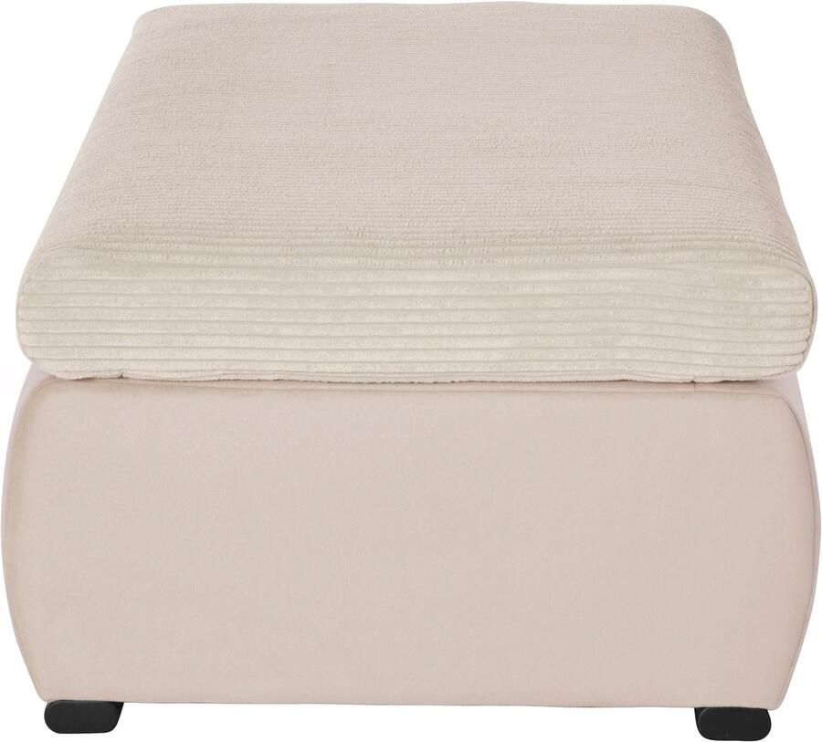 Home affaire Hocker Win met zwarte metalen poten vrij plaatsbaar