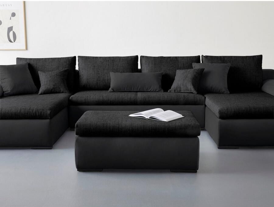 Home affaire Hocker Win met zwarte metalen poten vrij plaatsbaar