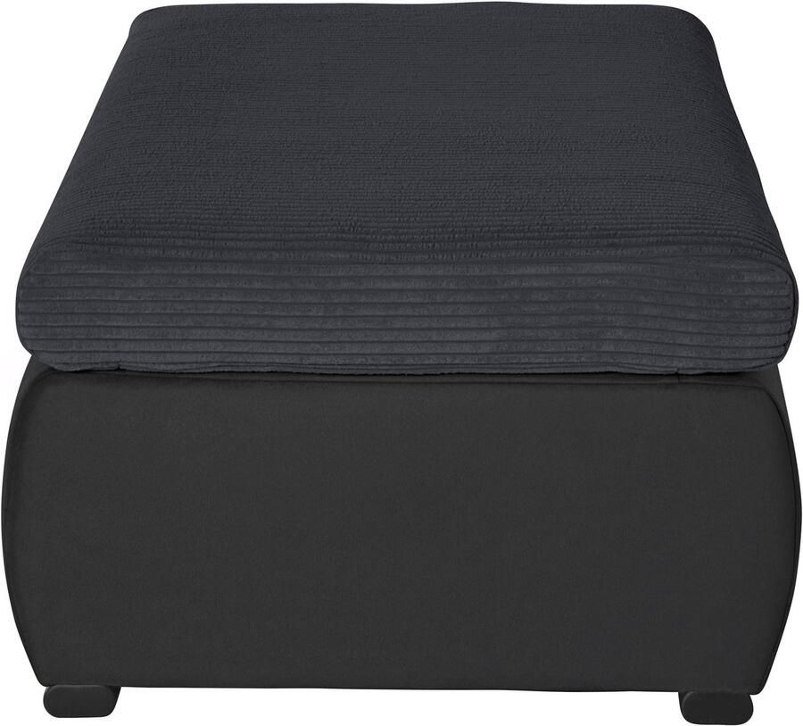 Home affaire Hocker Win met zwarte metalen poten vrij plaatsbaar