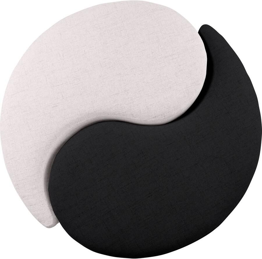 Home affaire Hocker Yin&Yang diameter 82 cm 2-delig afzonderlijk plaatsbaar of yin-yang-look