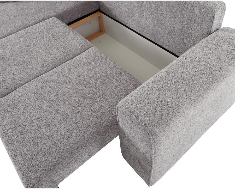 Home affaire Hoekbank Györ L-vorm optioneel met bedfunctie en bedlade inclusief 2 sierkussens