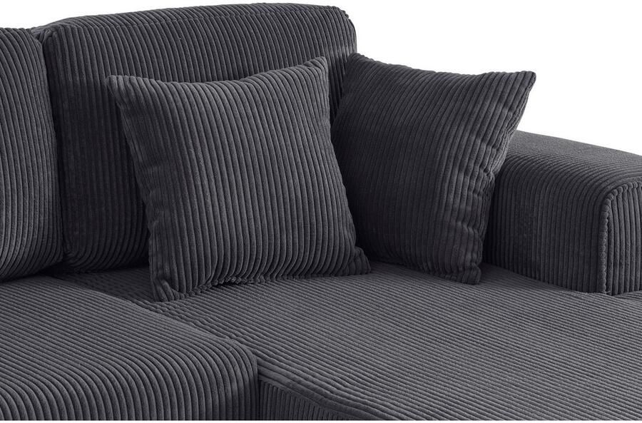 Home affaire Hoekbank Györ L-vorm optioneel met bedfunctie en bedlade inclusief 2 sierkussens