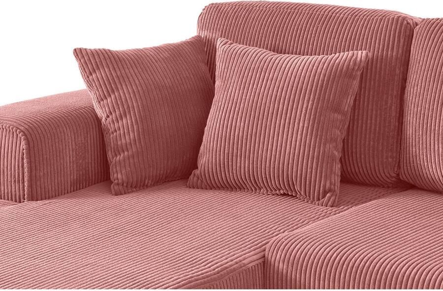 Home affaire Hoekbank Györ L-vorm optioneel met bedfunctie en bedlade inclusief 2 sierkussens