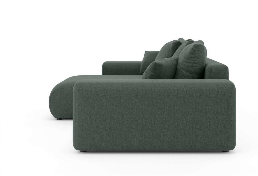 Home affaire Hoekbank LAKESIDE met bedfunctie en bedlade B D H 257 166 84 cm L-vorm chaise longue aan beide zijden monteerbaar met golfvering