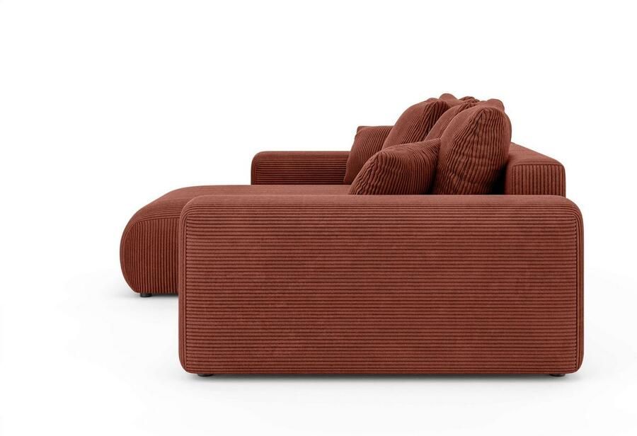 Home affaire Hoekbank LAKESIDE met bedfunctie en bedlade B D H 257 166 84 cm L-vorm chaise longue aan beide zijden monteerbaar met golfvering