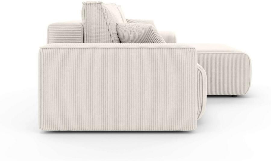 Home affaire Hoekbank Santenay met bedfunctie en bedlade afmetingen: B D H 266 164 90 cm