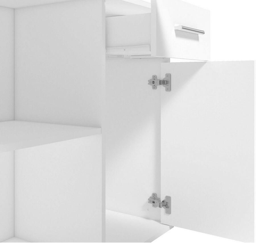 Home affaire Hoekbureau Macon Computertafel met veel opbergruimte breedte 130 x 93 cm