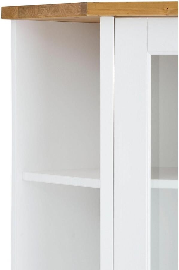 Home affaire Hoekvitrinekast Trinidad Hoogte 188 cm FSC gecertificeerd massief hout