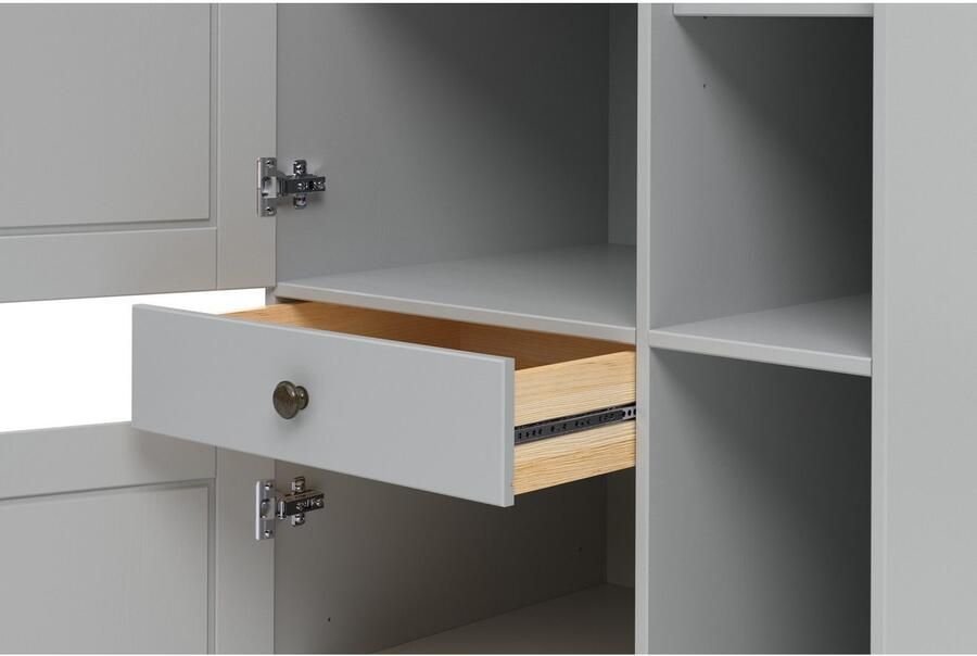 Home affaire Hoge kast Alby2 Met metalen grepen breedte 75 cm