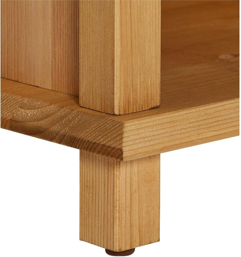 Home affaire Hoge kast Vili Badkamerkast hoogte 175 cm 2 lades 3 deuren van massief hout