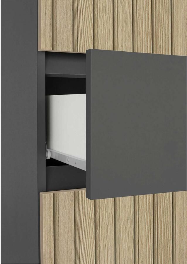 Home affaire Hoge kast Wisla met 4 deuren & 1 lade breedte 76 cm hoogte 180 cm