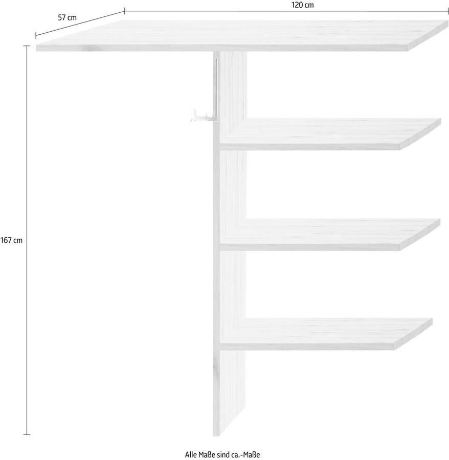 Home affaire Indeling Chamara Indeling voor kast Chamara van massief eikenhout