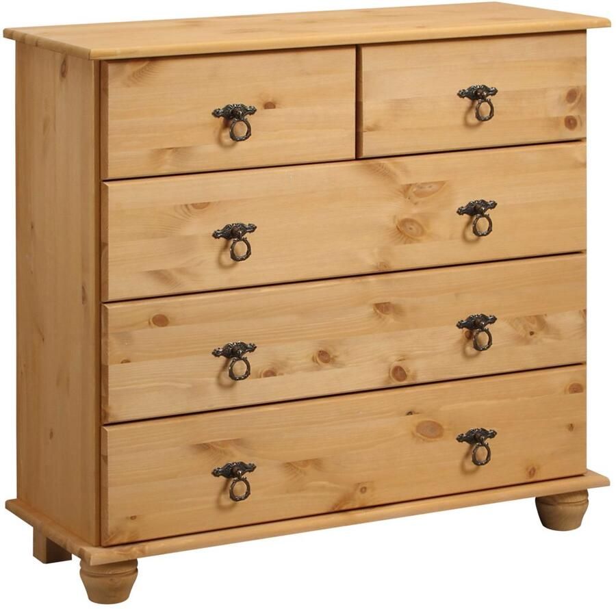 Home affaire Kast Finca van massief grenenhout met laden voor opbergmogelijkheden