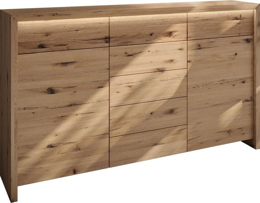 Home affaire Kast met laden en deuren Ambroise Breedte 188 cm incl. LED-verlichting