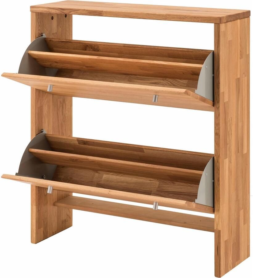 Home affaire Kast met laden en deuren Dura kast schoenenkast van fsc -gecertificeerd massief hout breedte 82 cm