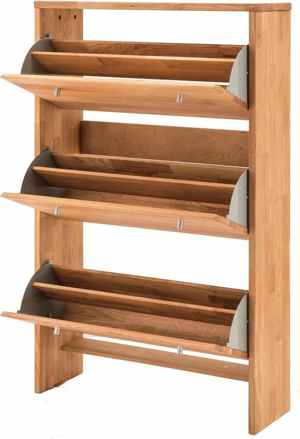 Home affaire Kast met laden en deuren Dura kast schoenenkast van fsc -gecertificeerd massief hout breedte 82 cm