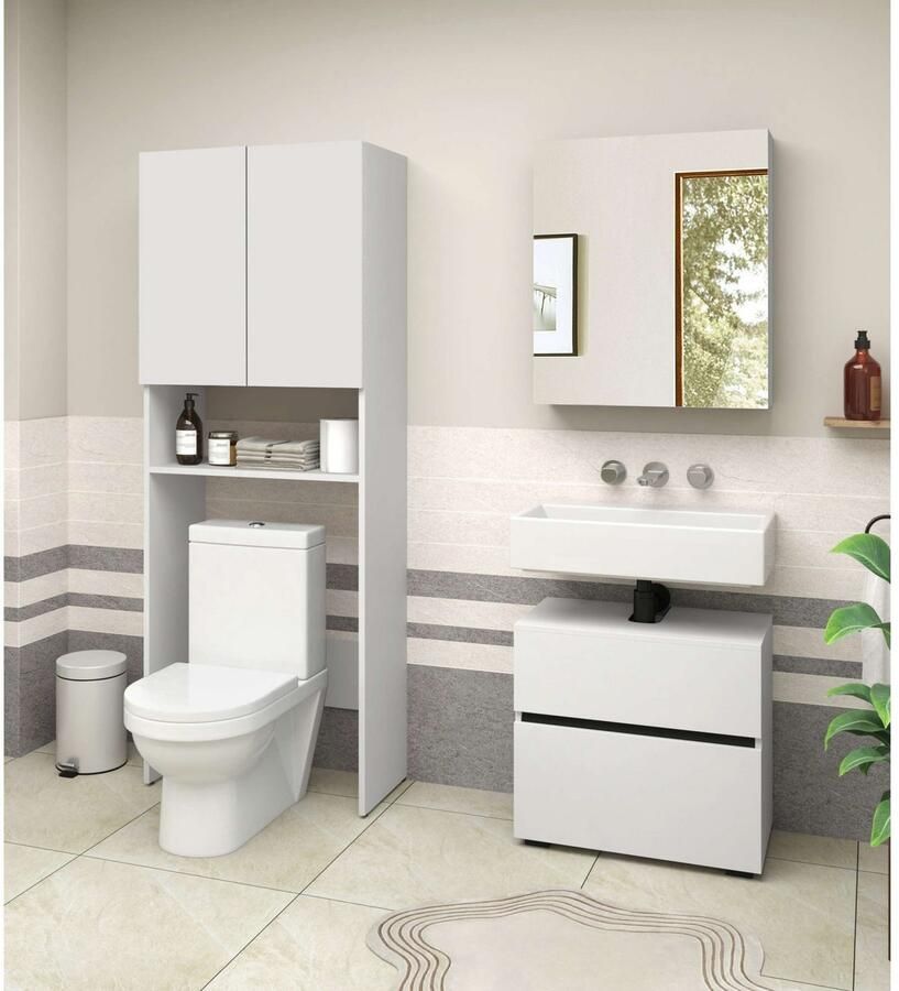 Home affaire Kast voor wasmachine Wisla met 2 deuren breedte 68 cm hoogte 180 cm