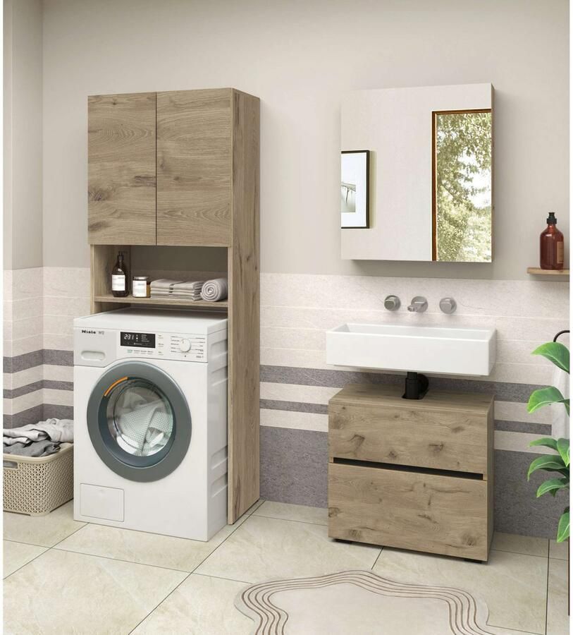 Home affaire Kast voor wasmachine Wisla met 2 deuren breedte 68 cm hoogte 180 cm