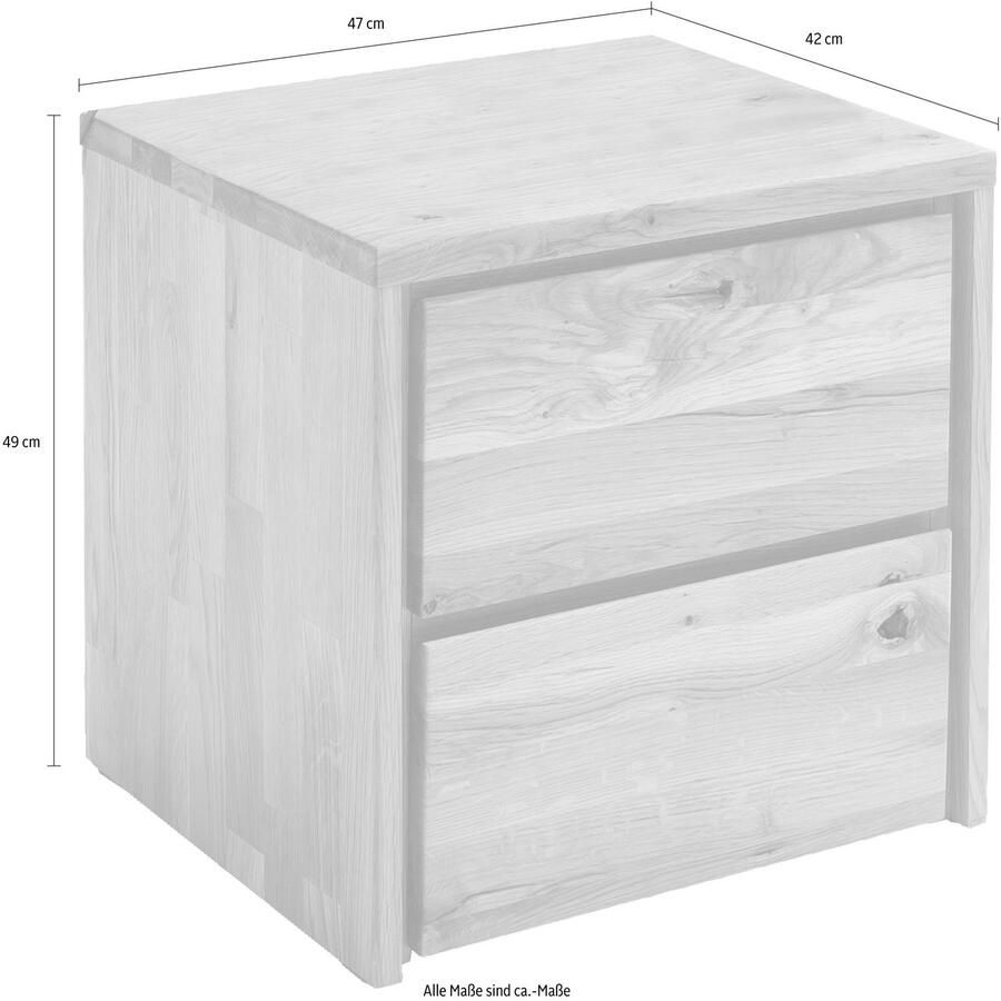 Home affaire Kast Zetra van massief hout alle laden met soft-closefunctie breedte 47 cm