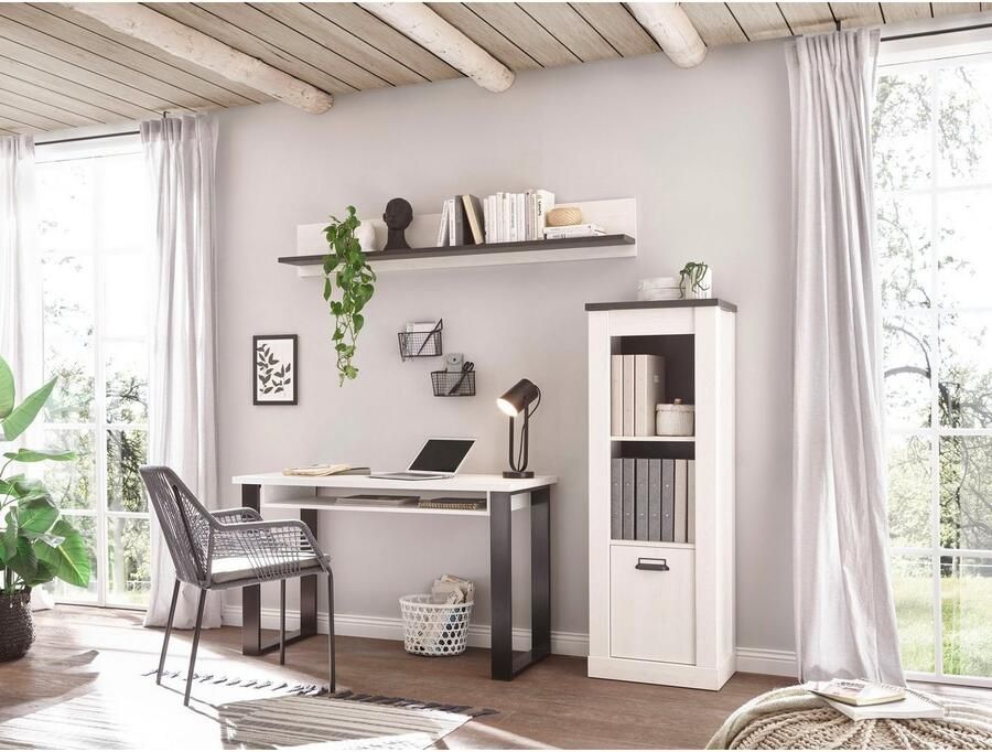 Home affaire Kastenset Sherwood Houtdecor met schuurdeurbeslag van metaal breedte ca. 190 cm (3-delig)