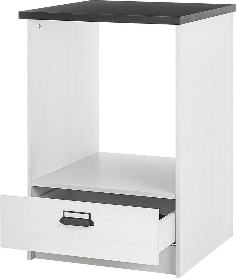 Home affaire Ombouwkast voor oven Sherwood met apothekersgrepen van metaal breedte van het werkblad 63 cm