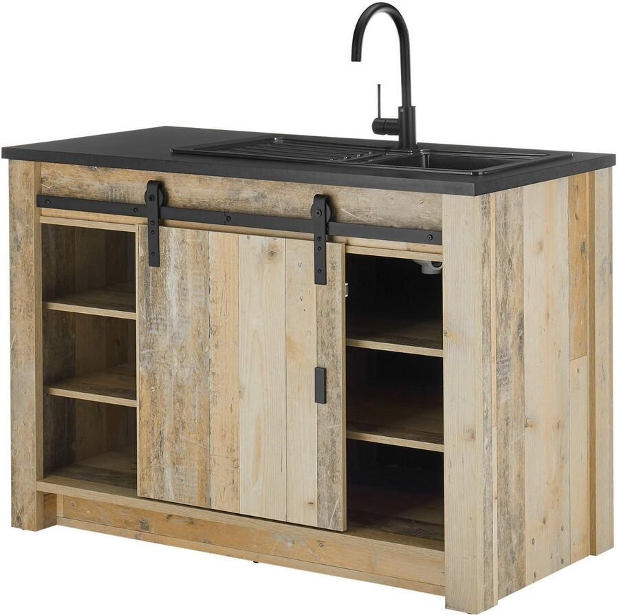 Home affaire Keukenblok Sherwood Breedte 196 cm met kookplaatombouw zonder elektrische apparaten