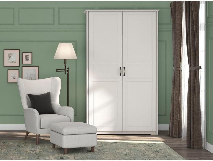 Home affaire Kledingkast Evergreen optioneel in 3 breedtes hoogte 224 cm! in klassieke landhuisstijl fsc-gecertificeerd hoogwaardige uv-lak