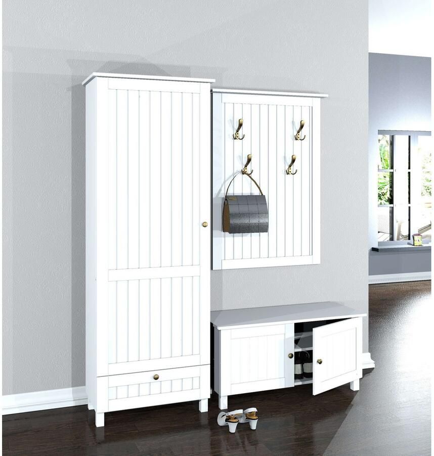 Home affaire Plank Juventus van massief dennenhout breedte 60 cm (set 3 stuks)