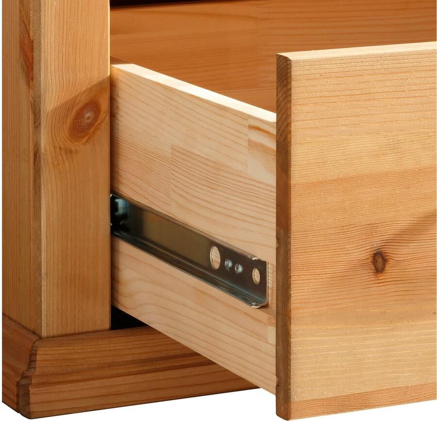 Home affaire Kledingkast Madrid gemaakt van massief grenen in 3 breedtes met spiegeldeuren