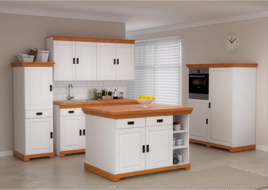 Home affaire Provisiekast Rügen Breedte 47 cm massief grenen 2 deuren 1 lade